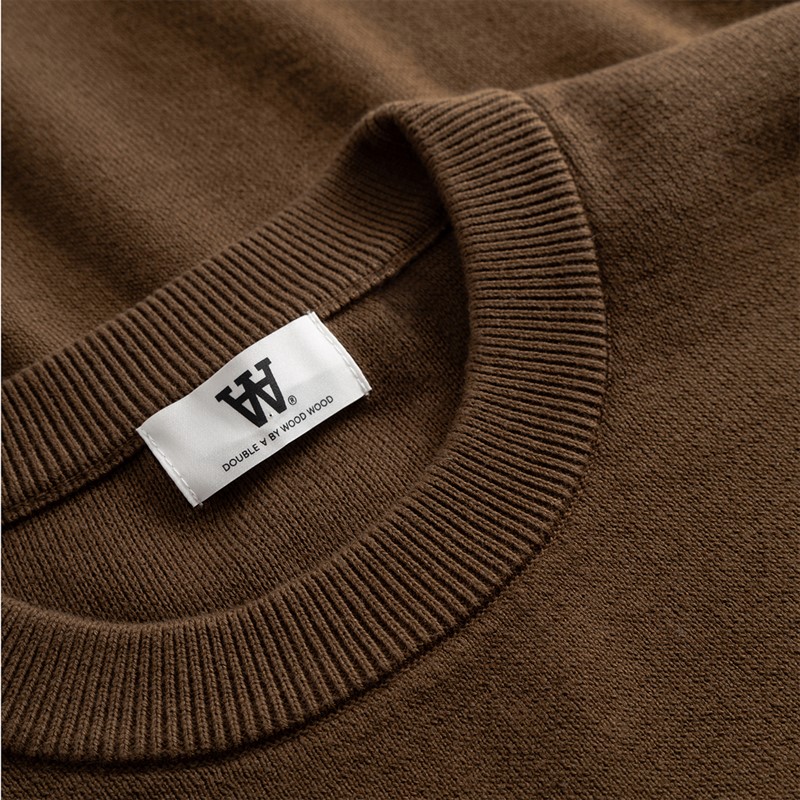 Wood Wood Herre Curt Rund hals Sweater Desert Palm