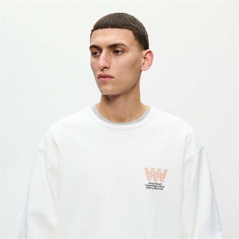 Wood Wood Herre Ryan Sweatshirt Bright White