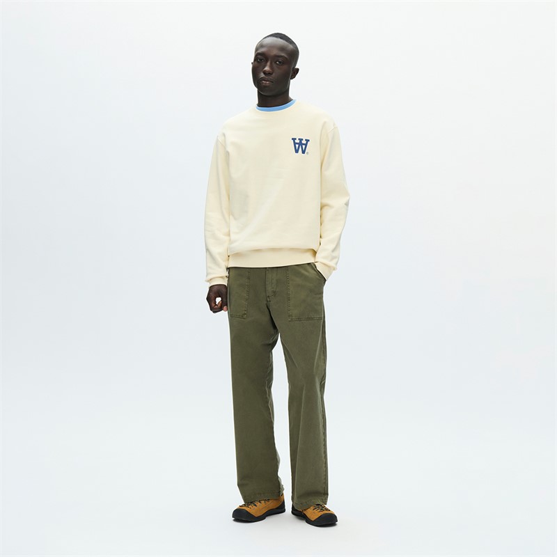 Wood Wood Herre Noel Bryst Print Sweatshirt Turtledove