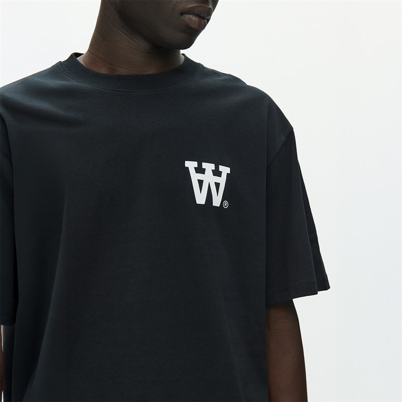 Wood Wood Herre Liam T-shirt Black With White