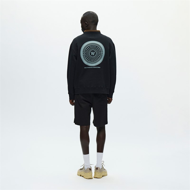 Wood Wood Herre James Sweatshirt Sort