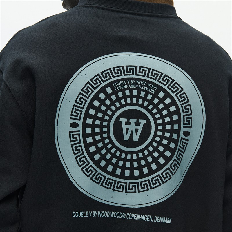 Wood Wood Herre James Sweatshirt Sort