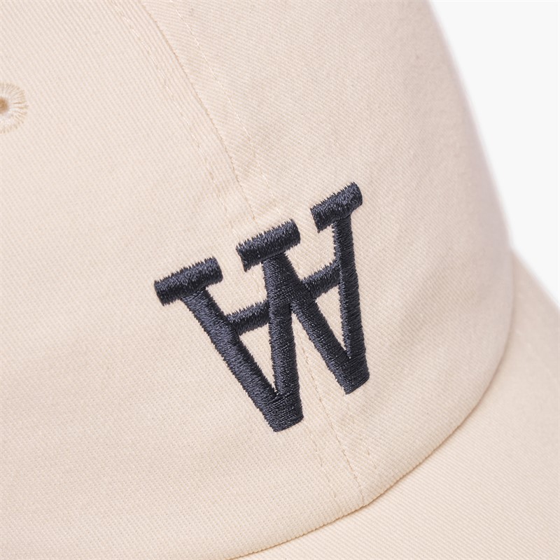 Wood Wood Herren Eli gestickte Kappe Off Weiß Off-White