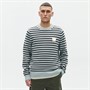 Wood Wood Herren Tay Rundhals Pullover Slate Stripe