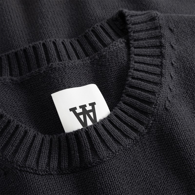 Wood Wood Herren Tay Strickpullover Pirate Black