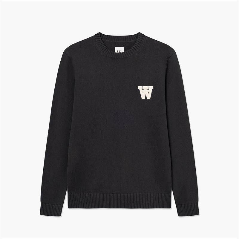 Wood Wood Herren Tay Strickpullover Pirate Black