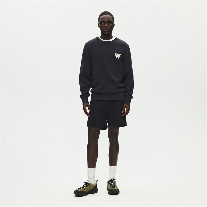 Wood Wood Herren Tay Strickpullover Pirate Black