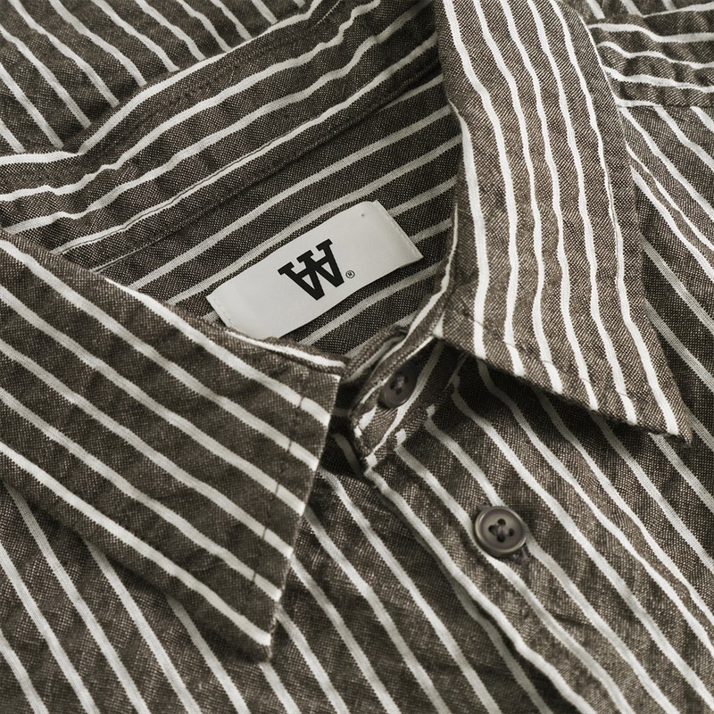 Wood Wood Herren Adrian Hemd Delicioso Stripe
