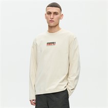 Wood Wood Herren Liam Langarm T Shirt Silver Birch