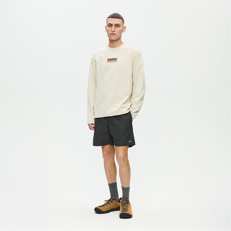 Wood Wood Herren Liam Langarm T Shirt Silver Birch