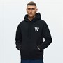 Wood Wood Herren Cass Print Hoodie Schwarz