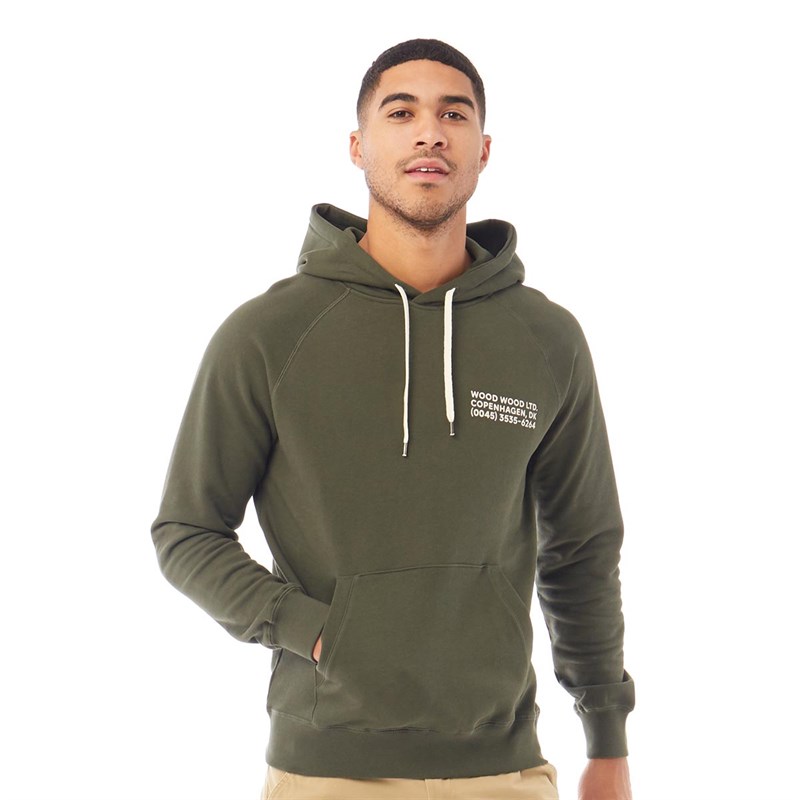 wood swoosh hoodie