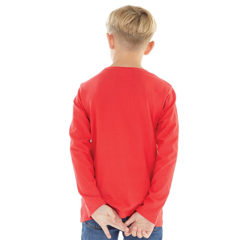 PAW Patrol Jungen T-Shirts mit langem Arm. Rot