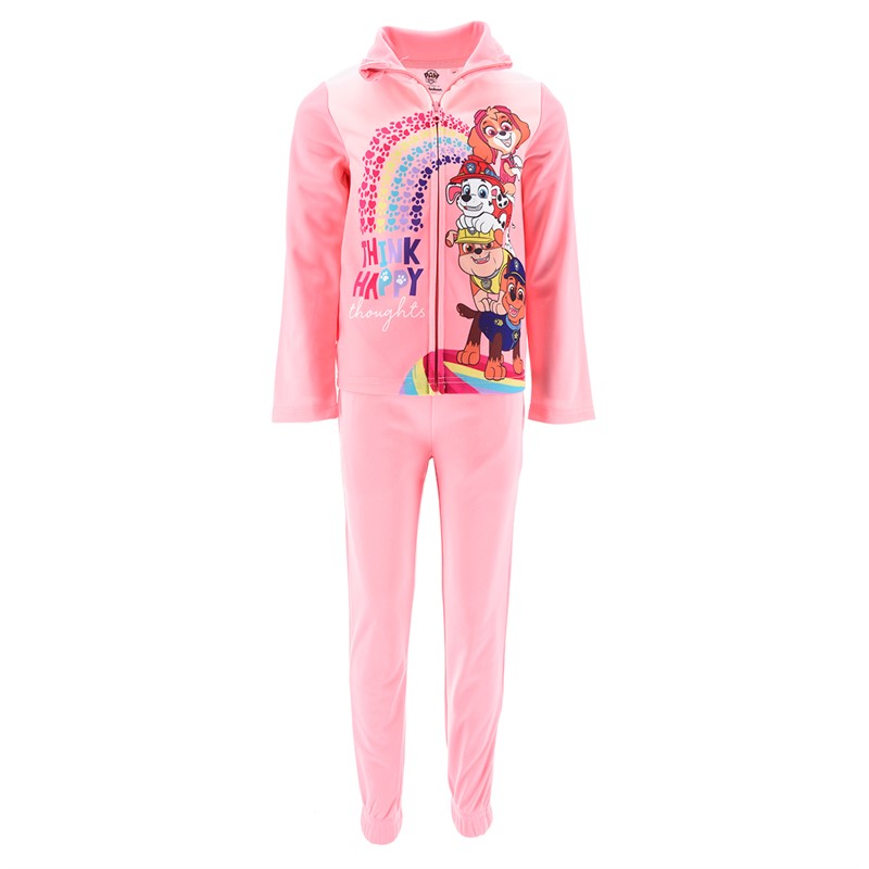 Peluche Stella Pat Patrouille Pyjama Combinaison Paw Patrol Pour Fille - Manches Longues En Micropolaire - Design Rose/Bleu Avec Les Personnages - Confortable Et Chaud Vêtement Enfant Micropolaire