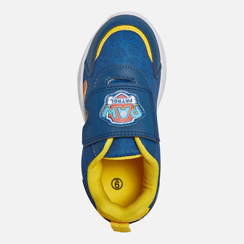 PAW Patrol Boys Chase Light Up Trainers Blue/Yellow