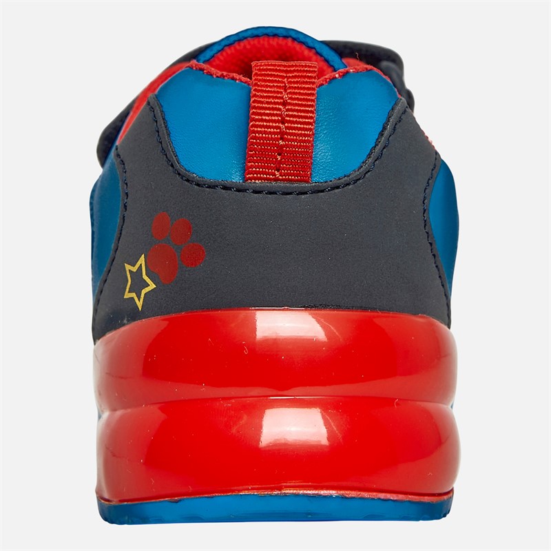PAW Patrol Kids Star Light Up Trainers Navy/Red