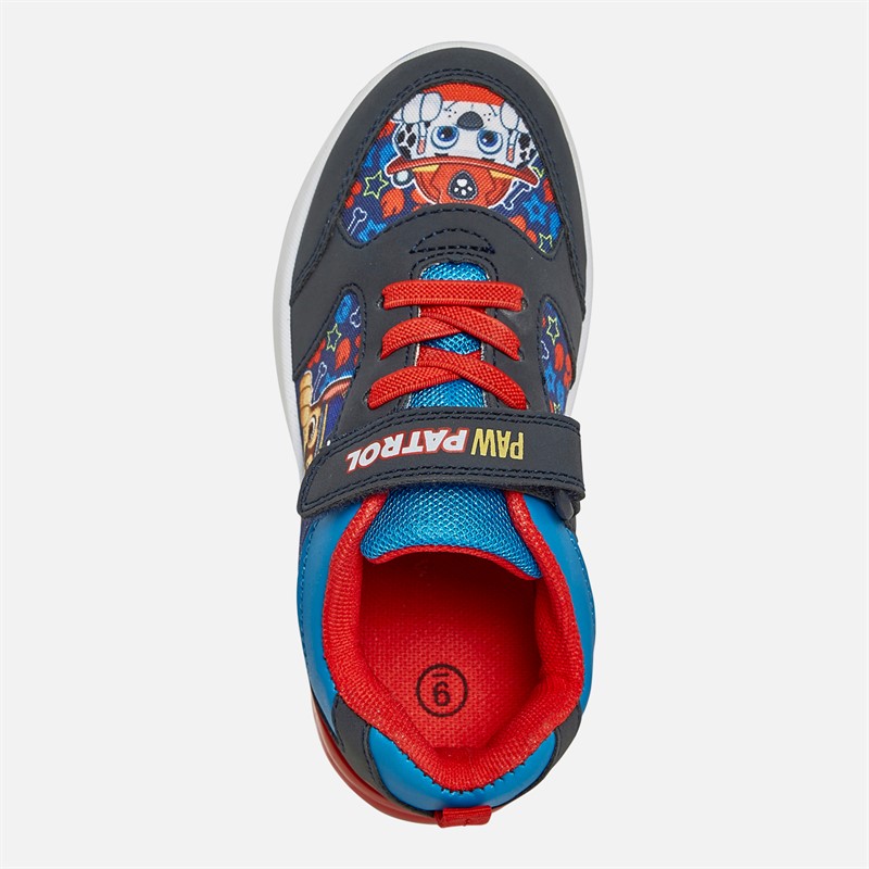 PAW Patrol Kids Star Light Up Trainers Navy/Red
