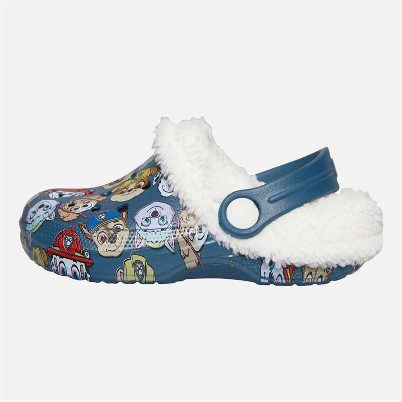 PAW Patrol Infant Boys Wes Fur Lined Clogs Navy/Multi