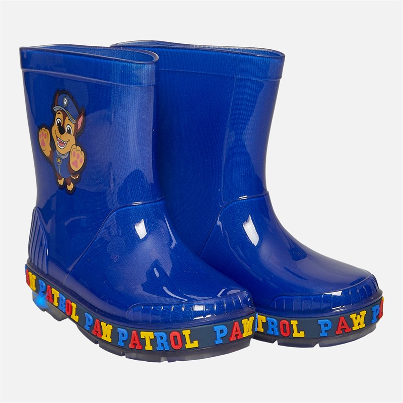 PAW Patrol Boys Oli PVC Light Up Wellies Blue