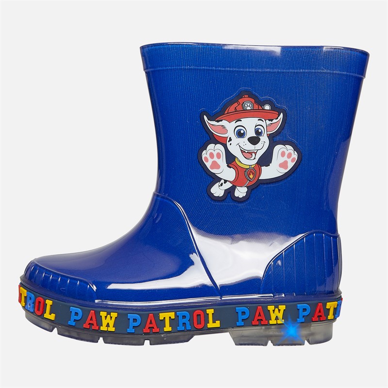 PAW Patrol Boys Oli PVC Light Up Wellies Blue