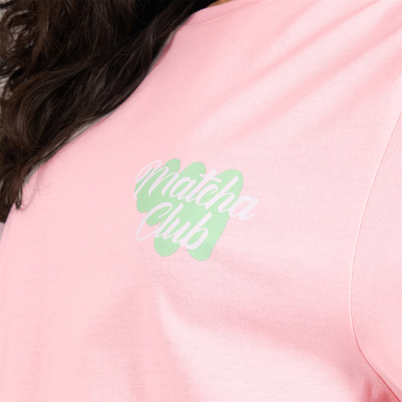 Weekend Vibes Womens Matcha T-Shirt Pink-A-Boo