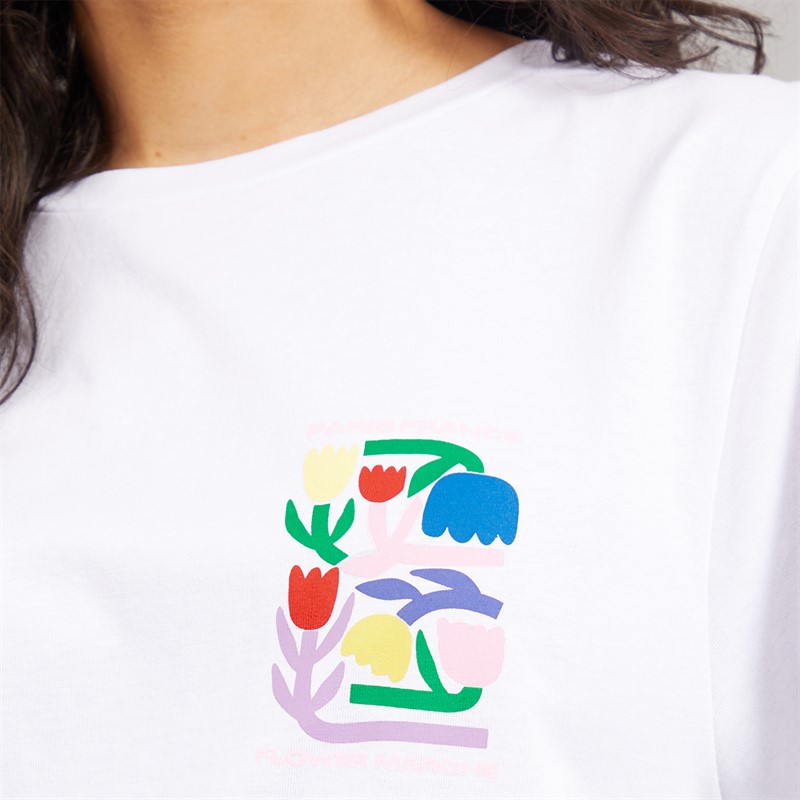 Weekend Vibes Womens Bloomer T-Shirt Optic White