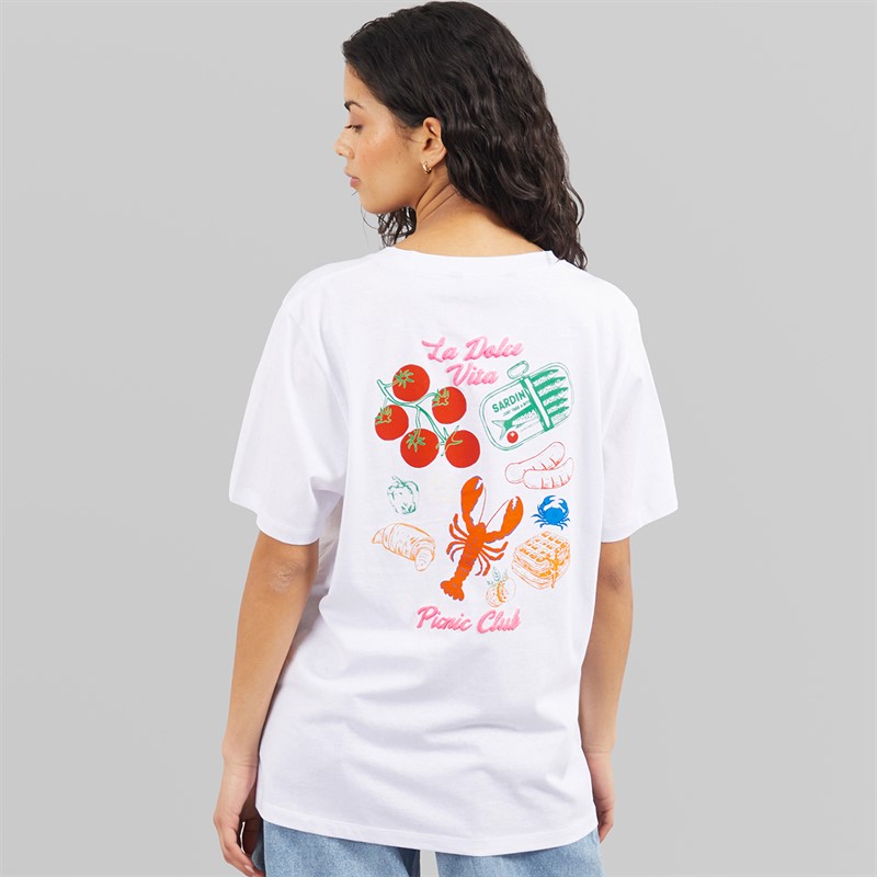 Weekend Vibes Womens Waffles T-Shirt Optic White