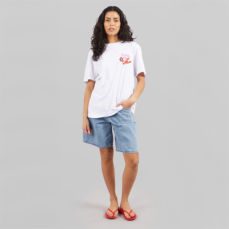 Weekend Vibes Womens Waffles T-Shirt Optic White