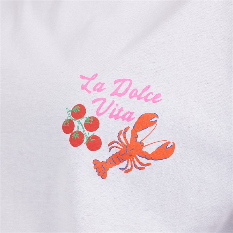 Weekend Vibes Womens Waffles T-Shirt Optic White