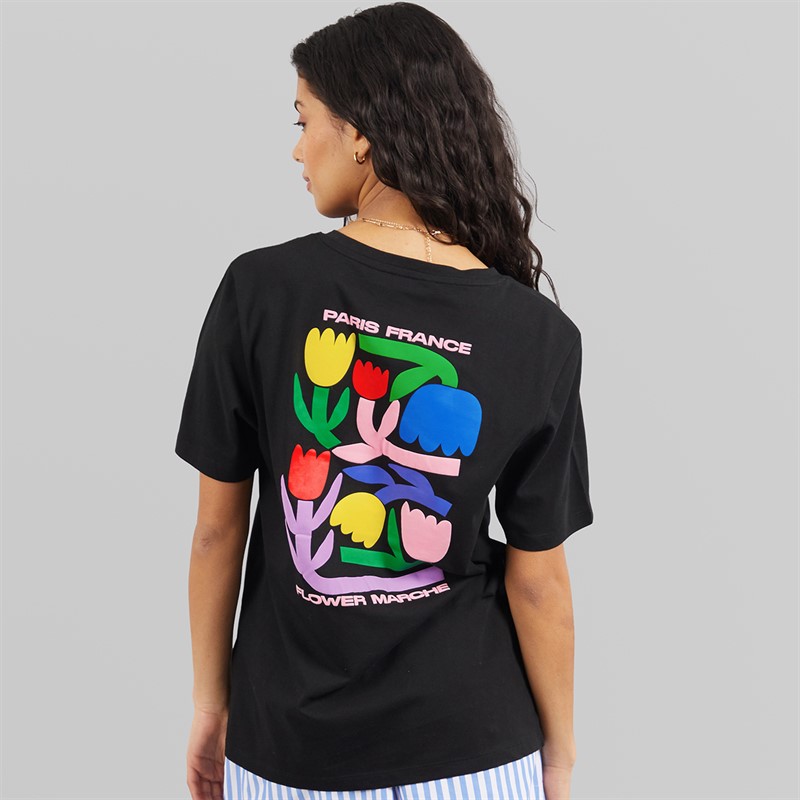 Weekend Vibes Womens Bloomer T-Shirt Jet Black