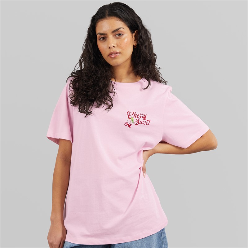 Weekend Vibes Womens Cherise T-Shirt Pink Lady