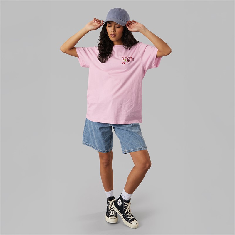 Weekend Vibes Womens Cherise T-Shirt Pink Lady