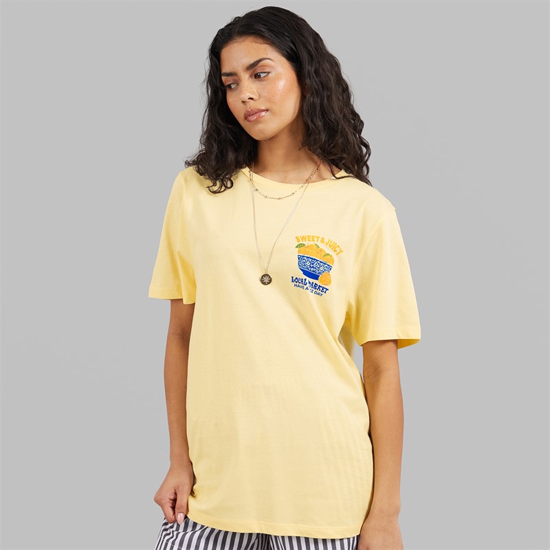 Weekend Vibes Womens Bergamont T-Shirt Anise Flower Yellow