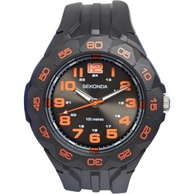 Montre SEKONDA Homme – Modèle 1648 Sports – Boîtier Acier, Bracelet Cuir – Quartz