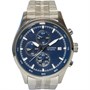 SEKONDA Mens Dual-Time Stainless Steel Bracelet Watch Blue