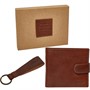 Ashwood Mens Wallet And Keyring Set Tan