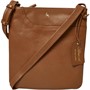 Ashwood Womens Leather Cross-Body Bag Two Tone Tan