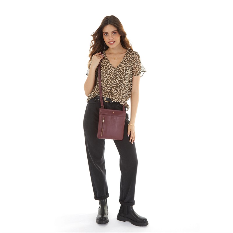 Ashwood Womens Crossbody Bag Wine