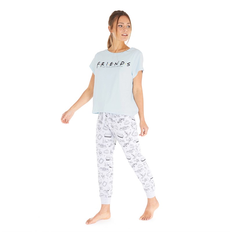 Friends Womens Titles Basic Pyjama Set Multi