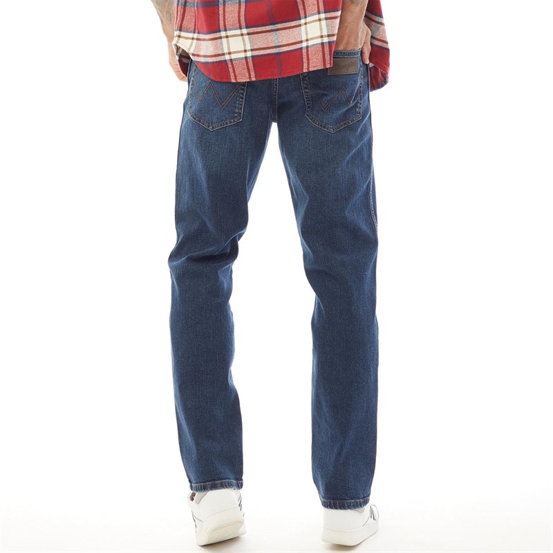 Wrangler Mens Texas Straight Fit Jeans Blue Blast
