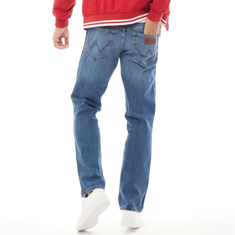 Wrangler Męskie Texas Fit Proste Jeansy Niebieski