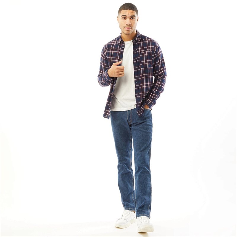 Jeans Wrangler Uomo Regular Fit 'Greensboro' – Taglio Dritto, Denim Stretch Blu E Nero. Vestibilità Comoda, 99% Cotone 1% Elastan. Taglie Fino A 44.