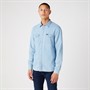 Wrangler Chemises à Manches Longues Homme Bleu Clair