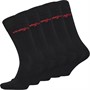 Wrangler Mens Lees Five Pack Dress Socks Black