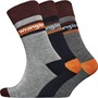 Wrangler Mens Bayne Three Pack Dress Socks Navy/Charcoal Grey Marl/Grey Marl