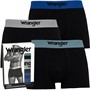 Wrangler Mens Laverty Three Pack Trunks Black