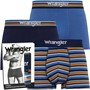 Wrangler Mens Burnett Three Pack Trunks Navy/Stripe/Federal Blue