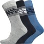 Wrangler Mens Hislop Three Pack Socks Navy/Grey Marl/Federal Blue