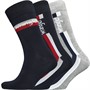 Wrangler Mens Quigley Three Pack Socks Navy/Grey Marl
