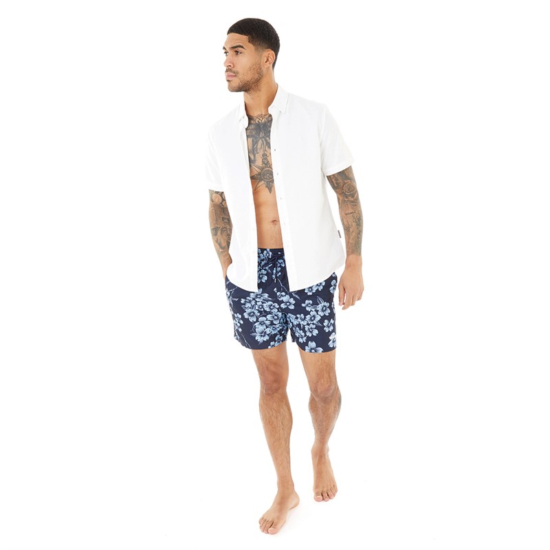 Wrangler Mens Venus Printed Swim Shorts Navy Print